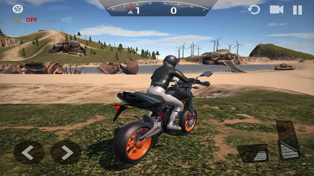 3D特技摩托车场景画面